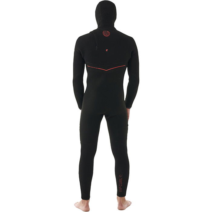 2024 Rip Curl Mens Flashbomb Fusion 5/4mm Zip Free Hooded Wetsuit 164MFS - Black